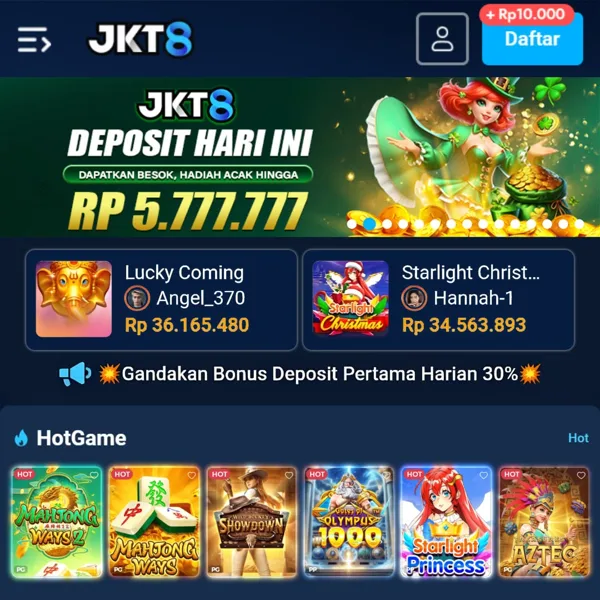 JKT8 Bonus Member Baru 100%